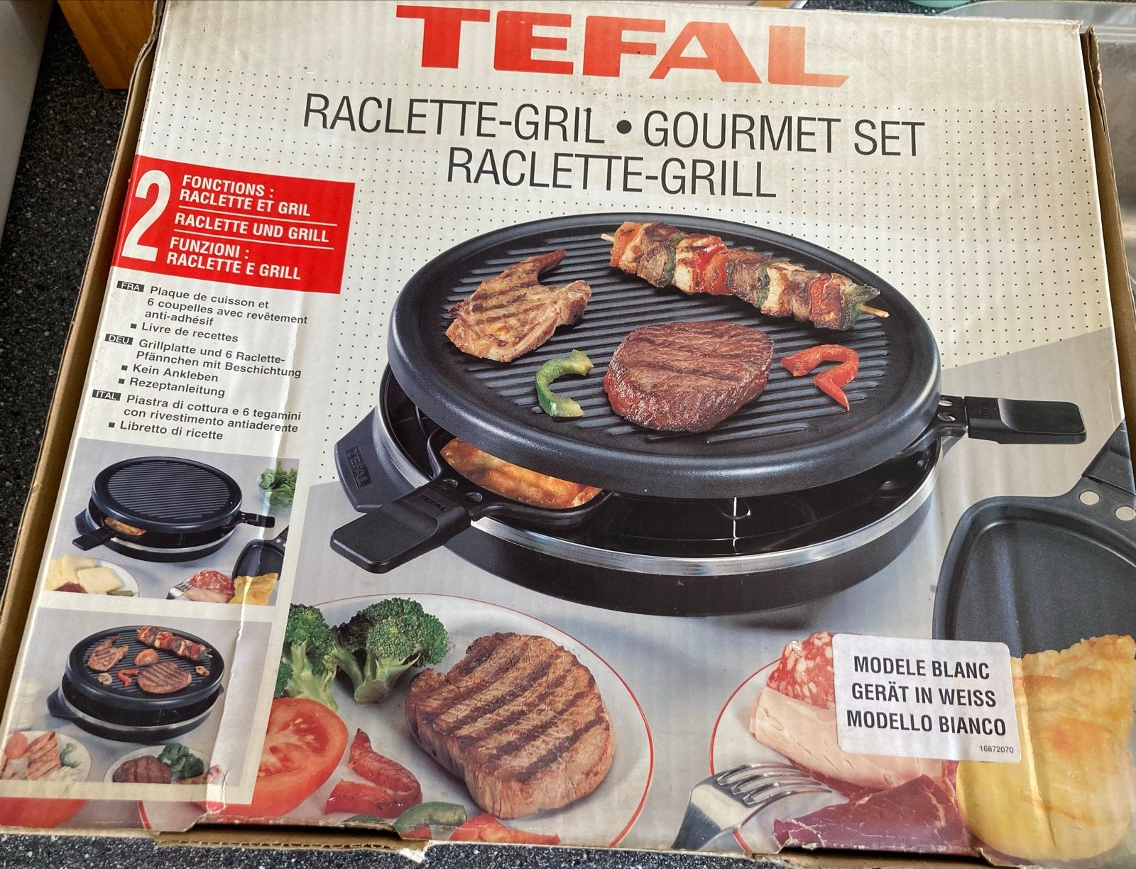 Tefal Raclette-Grill Gourmet Set - Nieuw in doos, Ophalen, Nieuw