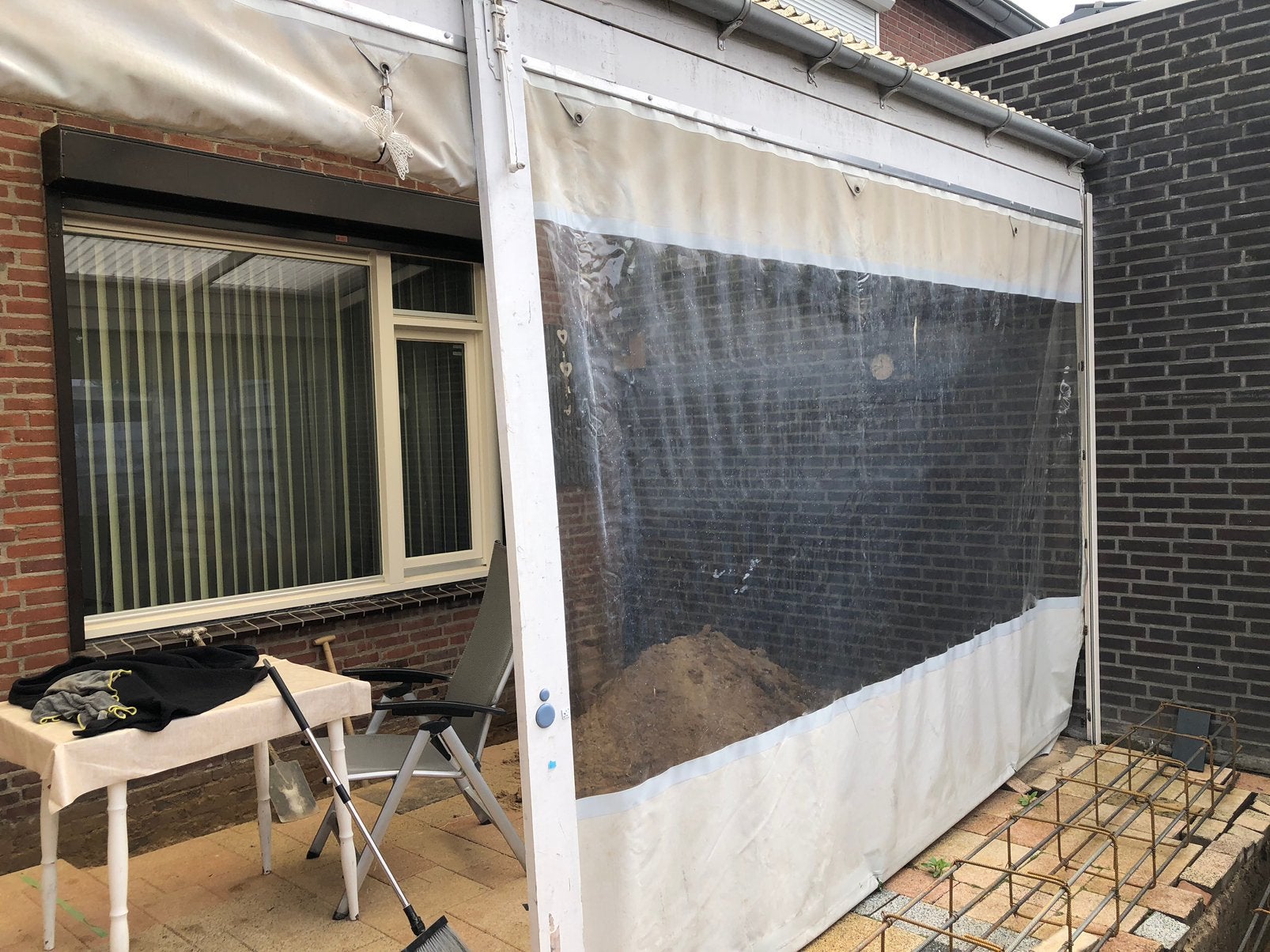 Veranda zeilen met ritsen, Tuin en Terras, Ophalen, Zo goed als nieuw, Veranda