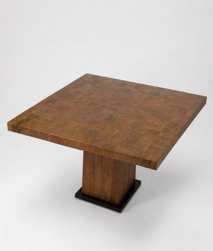 Van Rossum | Vierkant design eettafel | Kopshout, Huis en Inrichting, Gebruikt, Vierkant, Ophalen of Verzenden, Vijf personen of meer