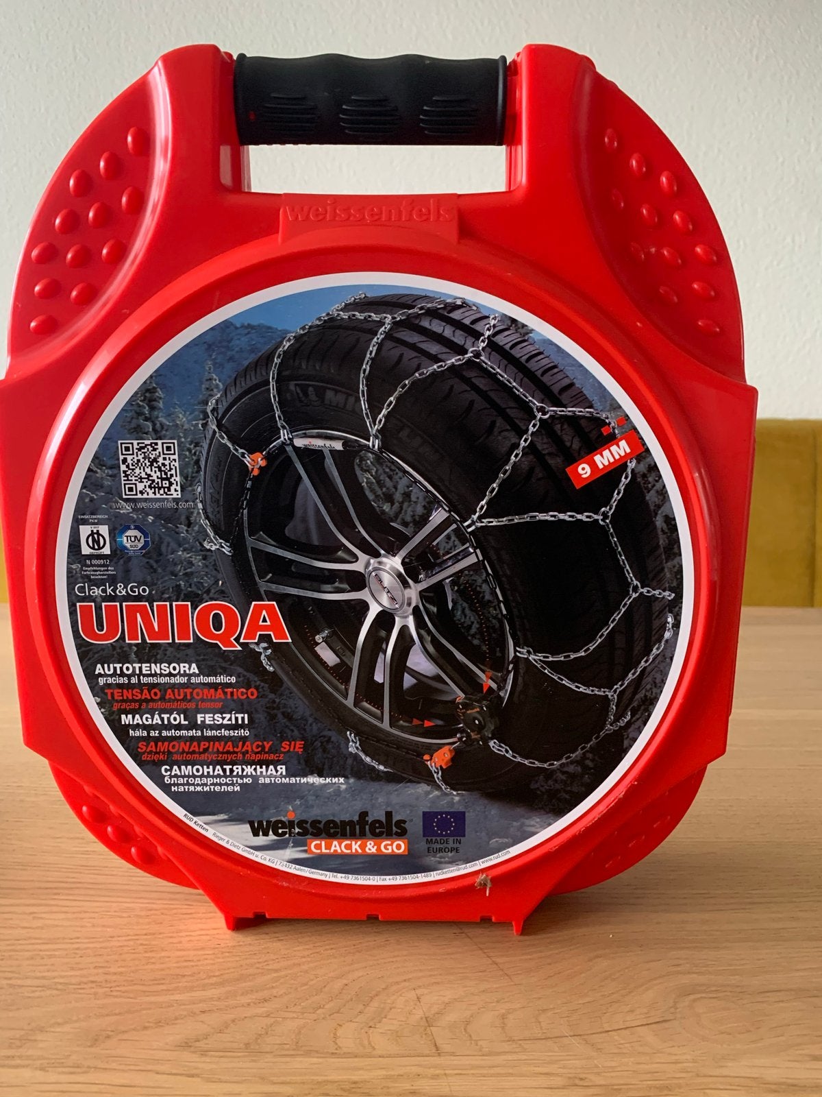 Weissenfels Clack&Go UNIQA 9mm sneeuwkettingen, Ophalen of Verzenden, Zo goed als nieuw