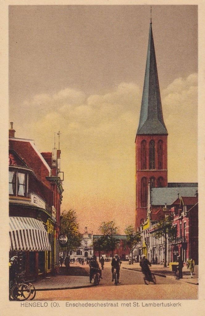 Hengelo, Enschede, Volk., Verzenden, 1920 tot 1940, Gelopen, Overijssel
