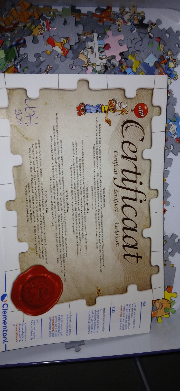 Jan van Haasteren Limited Edition 2 in blik + certificaat