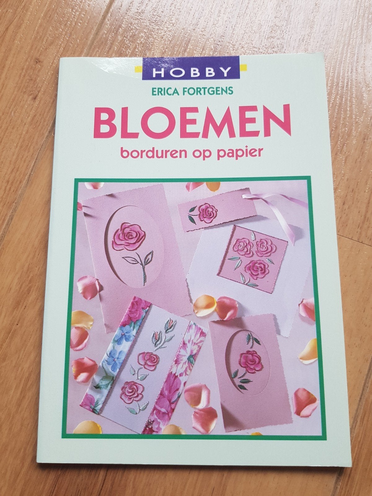 E. Fortgens - Bloemen borduren op papier, Ophalen of Verzenden, Zo goed als nieuw, E. Fortgens