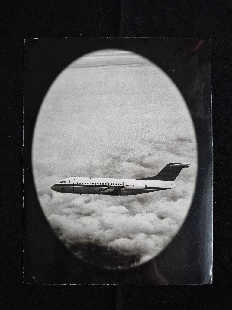 Foto van Fokker F-28 regeringstoestel PH-PBX (F1070), Verzamelen, Ophalen of Verzenden, Gebruikt, Kaart, Foto of Prent