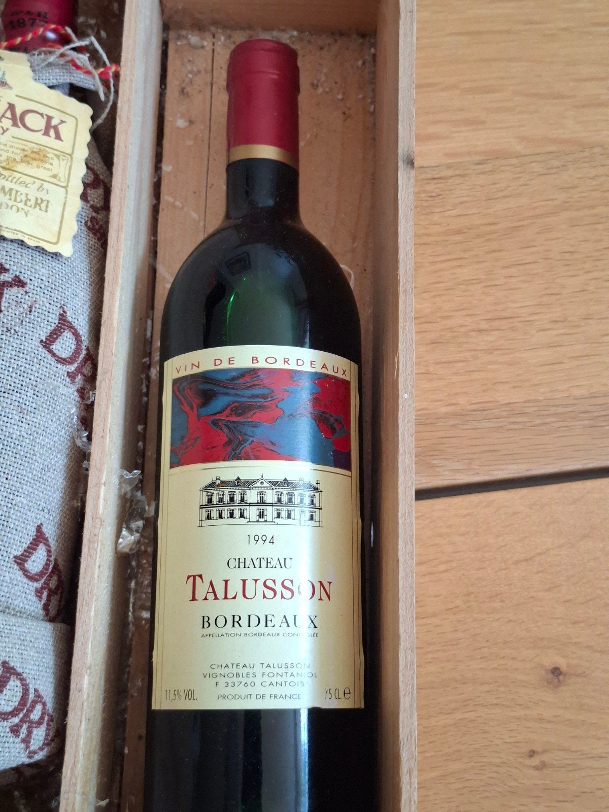 Chateau Talusson Bordeaux Rouge 1994 Vintage Wijn, Ophalen of Verzenden, Nieuw, Frankrijk, Rode wijn