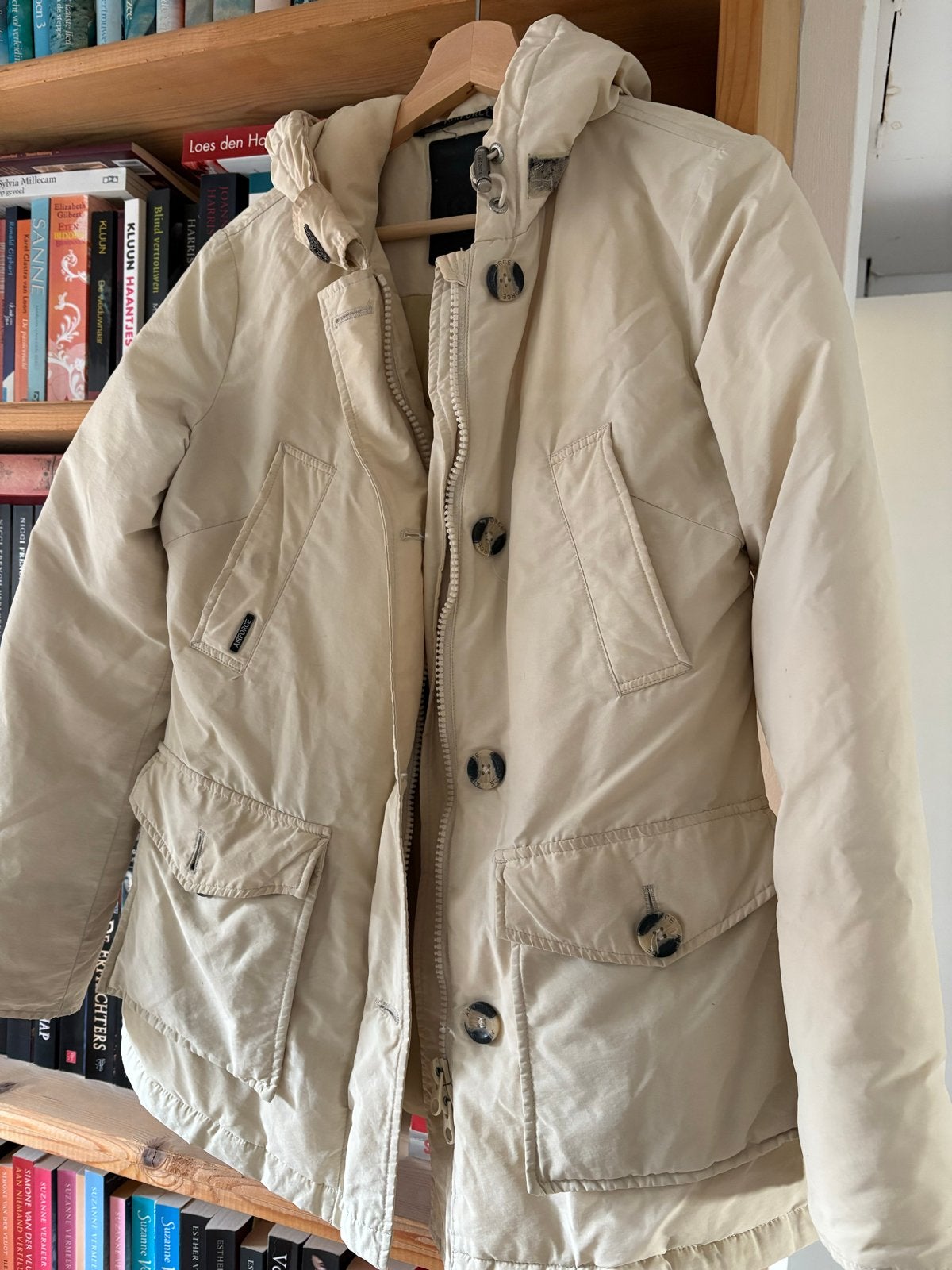 Airforce winterjas beige maat M, Ophalen of Verzenden, Zo goed als nieuw, Maat 38/40 (M), Beige