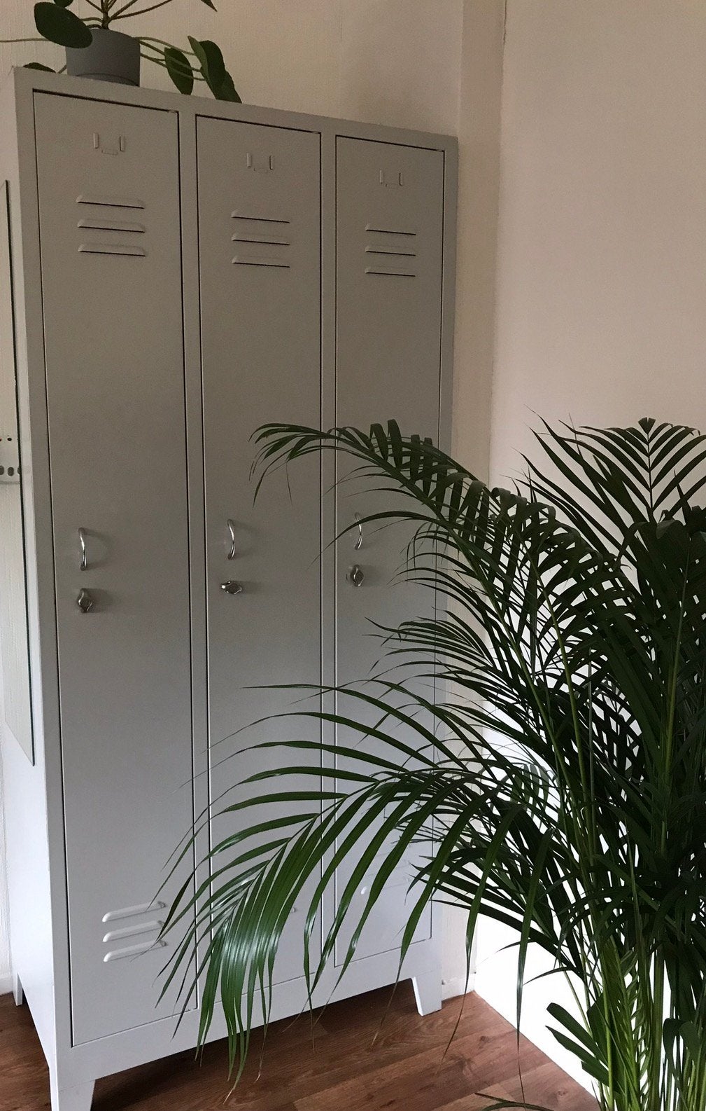 Grijze metalen lockerkast, Ophalen, Gebruikt