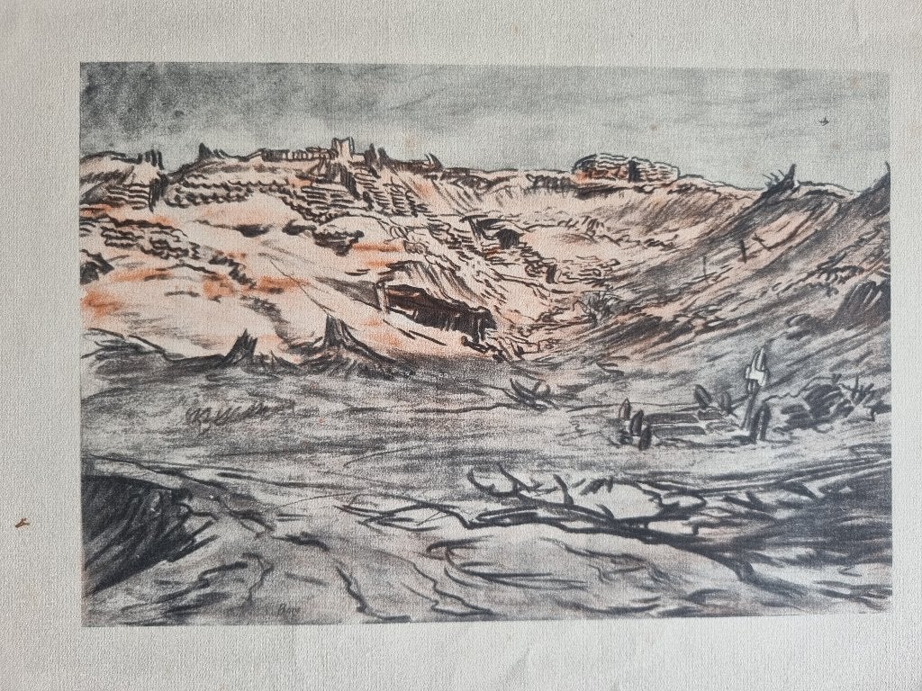 muirhead bone 1876–1953 the quarry near mouquet farm, Ophalen of Verzenden