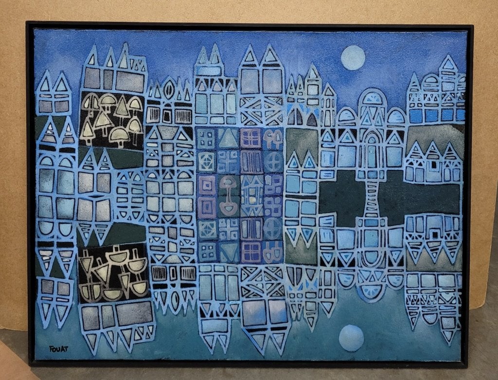 Michel FOUAT, Venetië in reflectie, Acrylverf, Doek, Ophalen of Verzenden, Origineel werk
