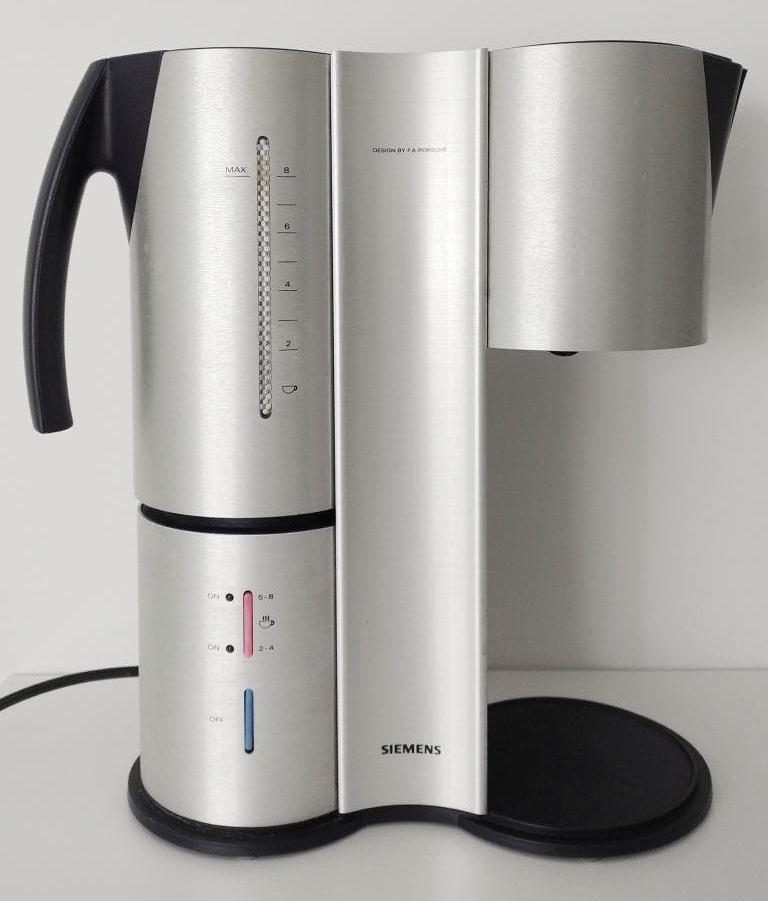 Siemens koffiezetapparaat (F.A. Porsche. model TC91100), Afneembaar waterreservoir, Koffiemachine, Gemalen koffie, Ophalen of Verzenden