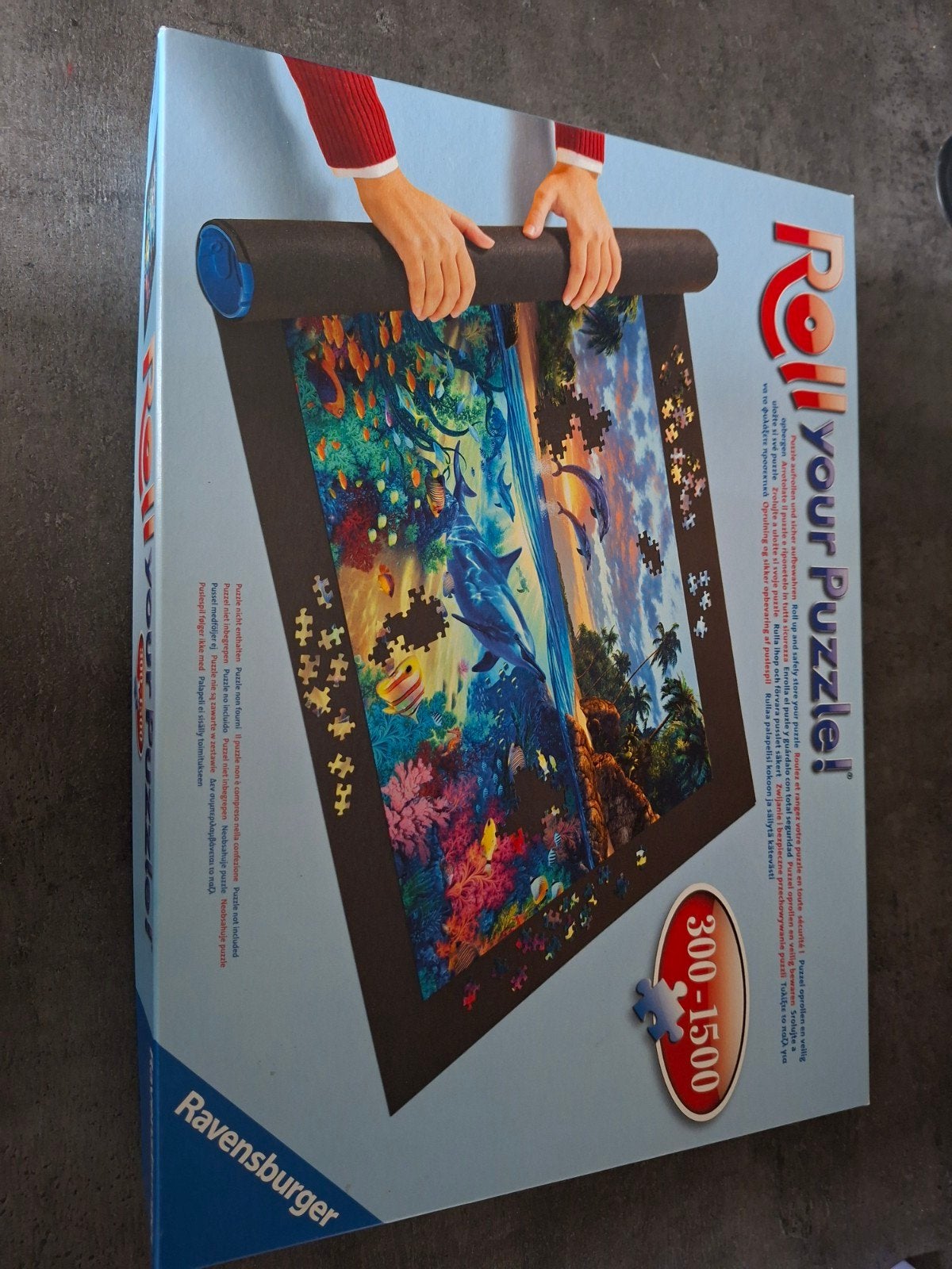 Legpuzzel mat met oprol plastic kokers, Ophalen of Verzenden, Zo goed als nieuw