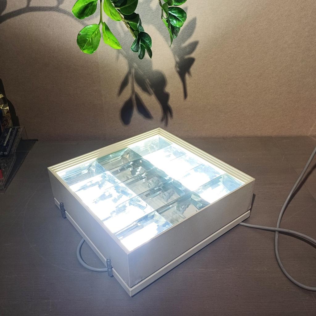 VINTAGE BEGA 6224 NEON LICHTBAK IP 54 PLAFONDLAMP 40x40, Ophalen, Zo goed als nieuw, Design