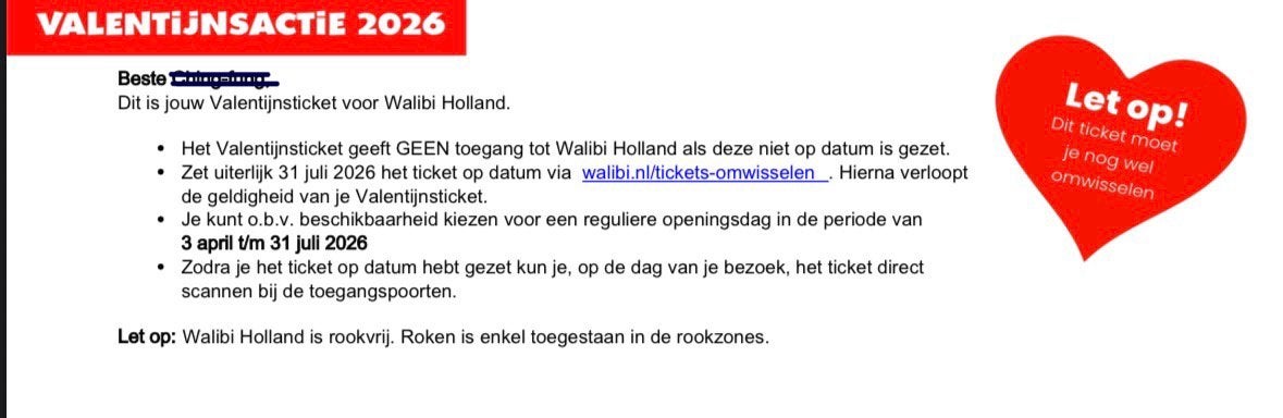 2 walibi holland tickets, Twee personen, Overige soorten, Pretpark