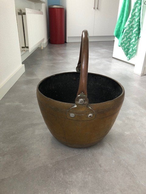 Oude koperen ketel, Antiek en Kunst, Ophalen, Koper