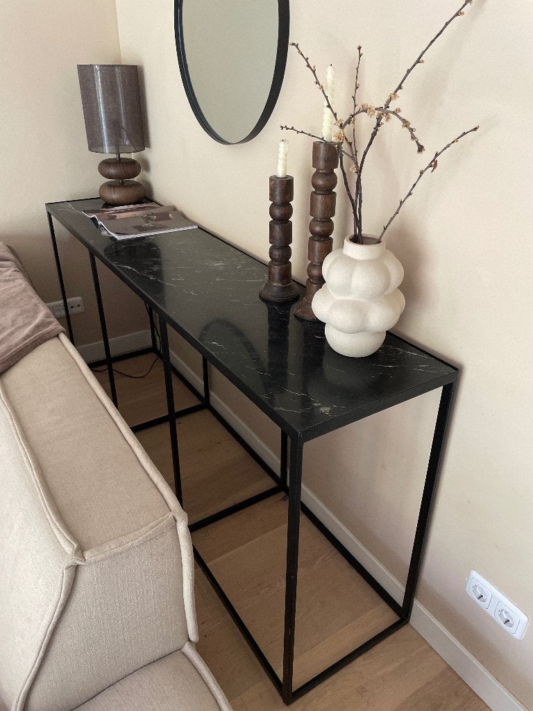 Sidetable marmer 180cm Eleonora, Huis en Inrichting, Tafels | Sidetables, Ophalen, Gebruikt, Overige materialen, 150 tot 200 cm