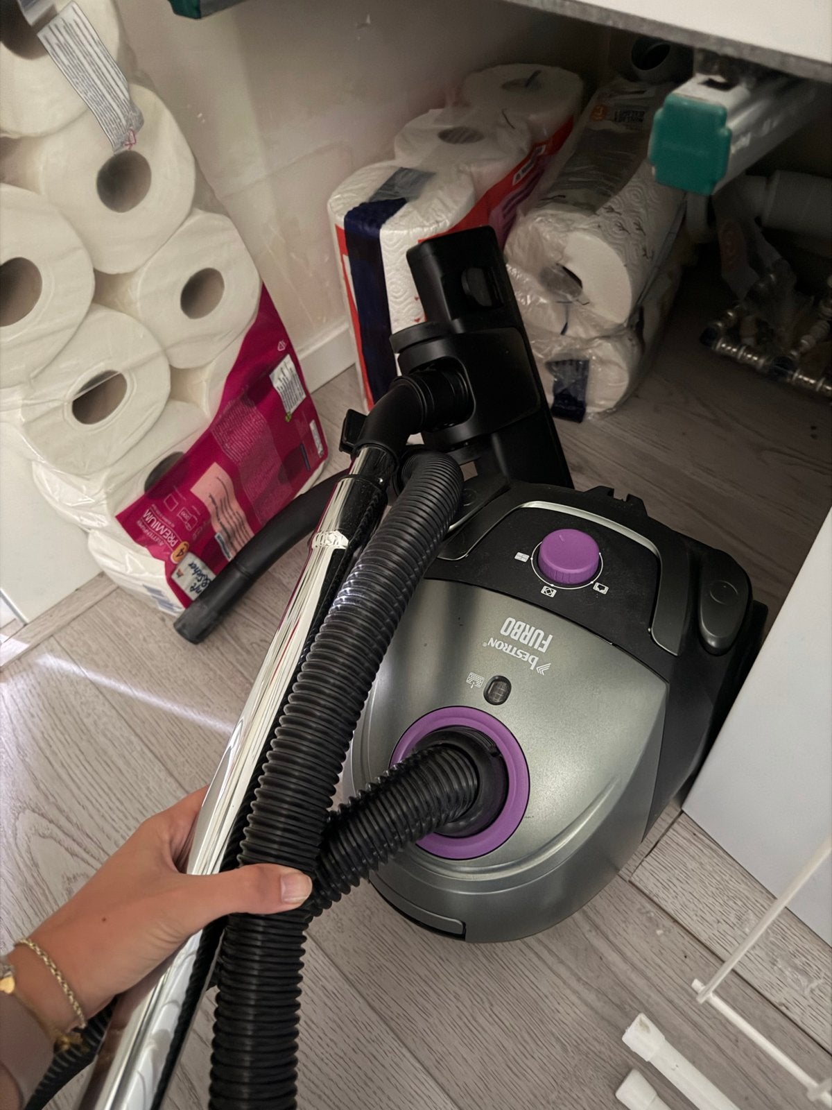 Stofzuiger Destron Furbo - Werkt perfect!, Ophalen, Overige merken, Gebruikt, Sledestofzuiger