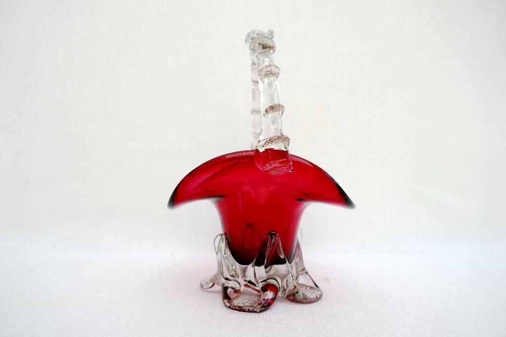 Boheems glas - Art Deco schaaltje / bonbonnière, Schaal, Ophalen of Verzenden, Overige vormen, Glas