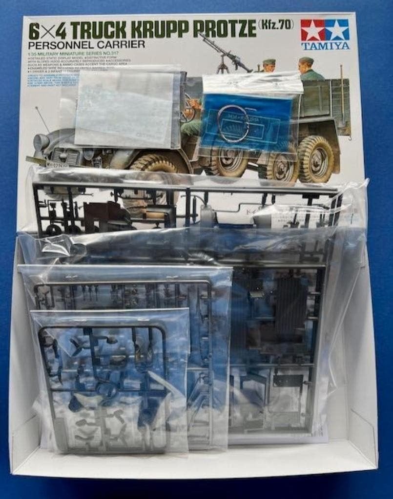 Tamiya	35317	6X4 Truck Krupp Protze (Kfz.70) 1/35, Verzenden, Nieuw, 1:32 tot 1:50, Italeri