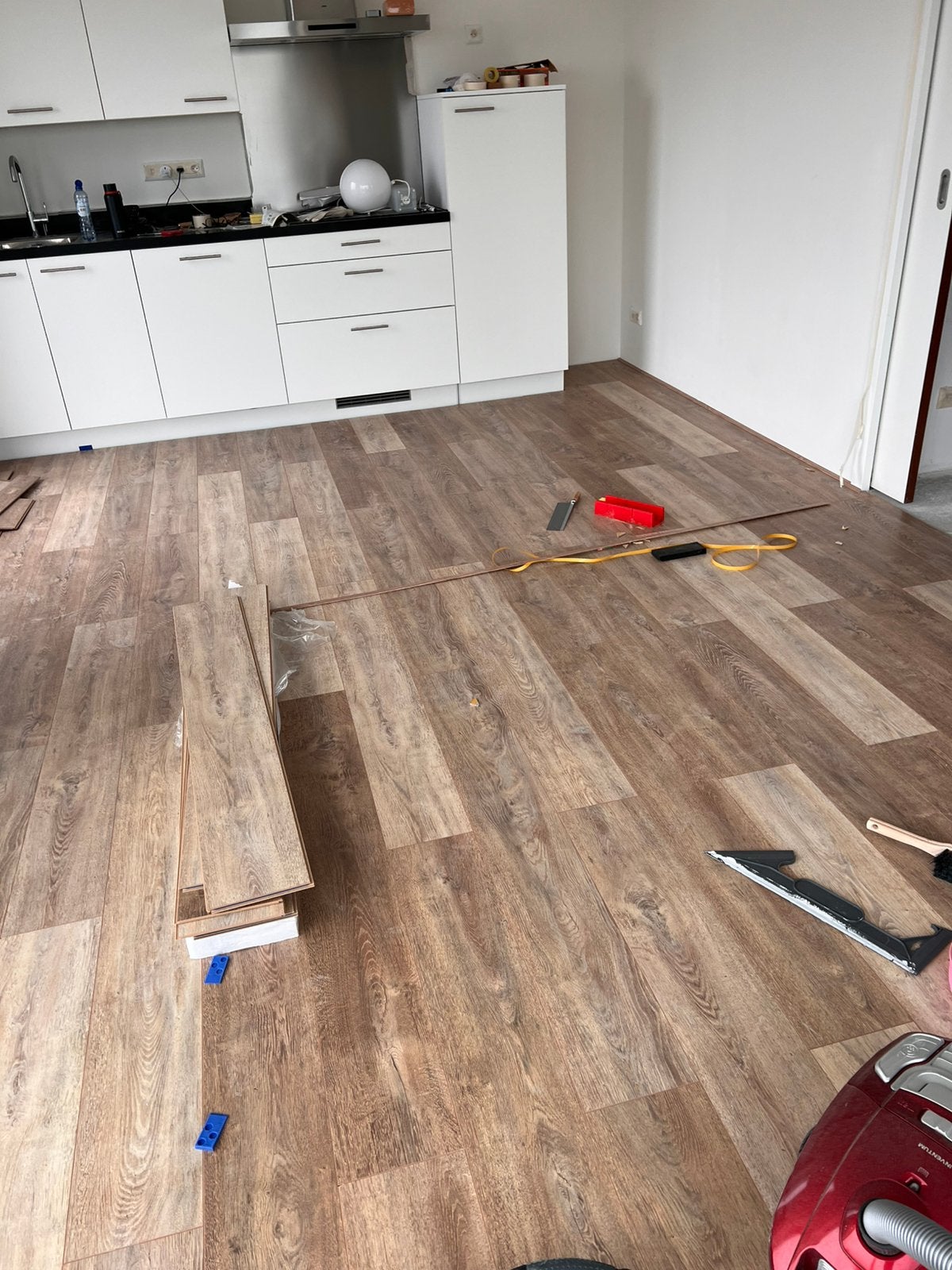 Laminate floor 60m² – 1yr old, 10yr warranty, as new – €400, 50 tot 150 cm, Ophalen of Verzenden, Zo goed als nieuw, 10 m² of meer