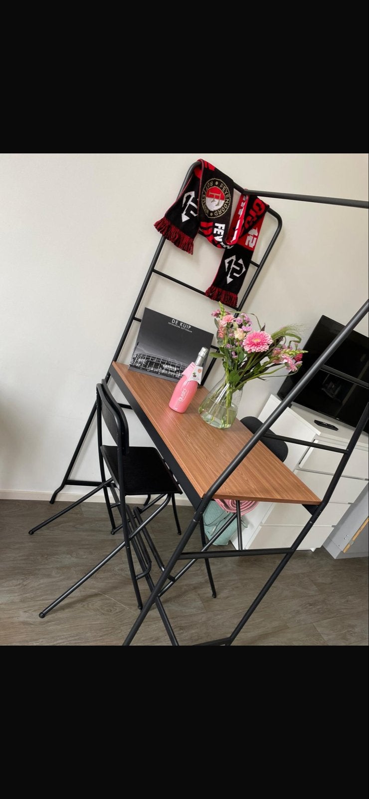 Compact Bureau met Rek - Ideaal voor Thuiswerken, Gebruikt, 75 cm of meer, 60 cm of meer, Rechthoekig
