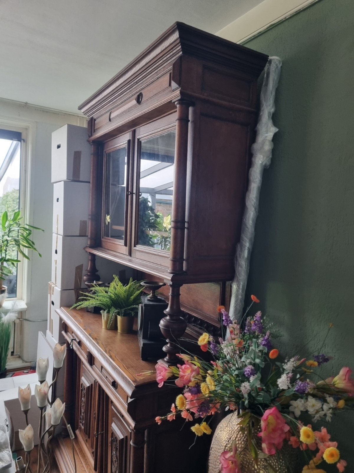 eiken buffet kast, Antiek en Kunst, Ophalen