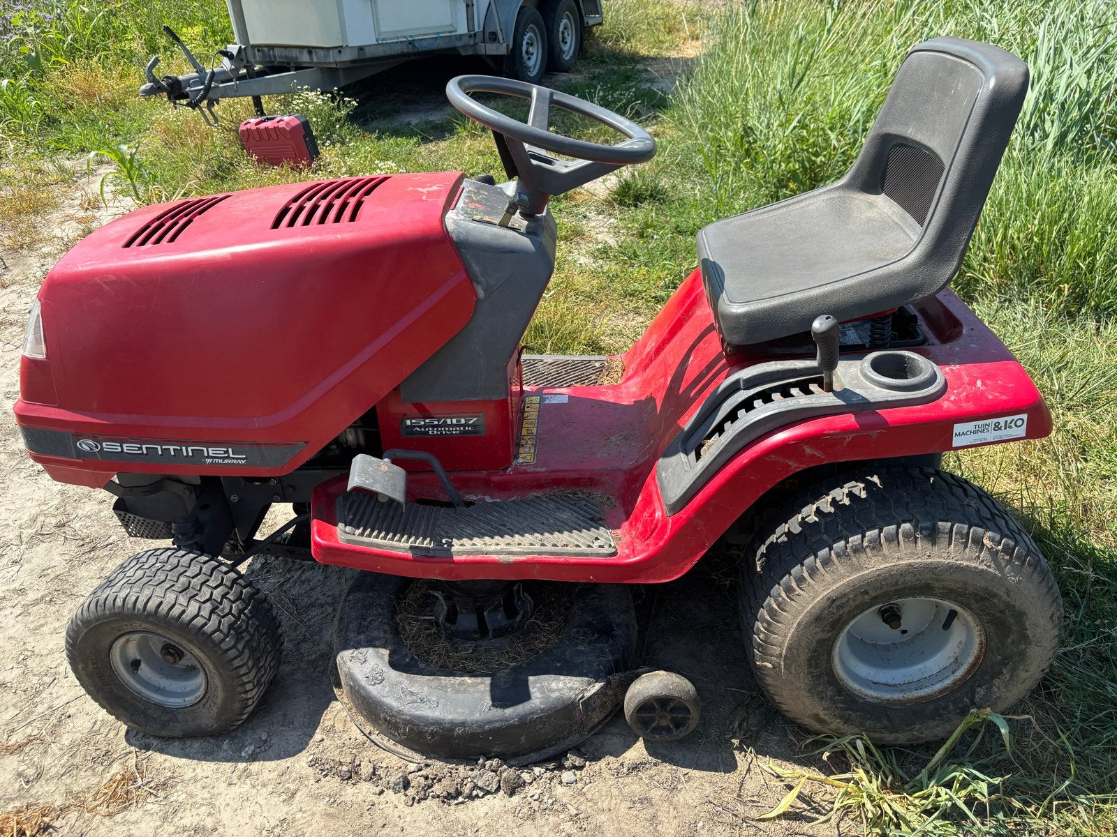 Murray Sentinel Zitmaaier 155/107 Automatic Drive, Ophalen, Cirkelmaaier, Gebruikt, Benzine-grasmaaier