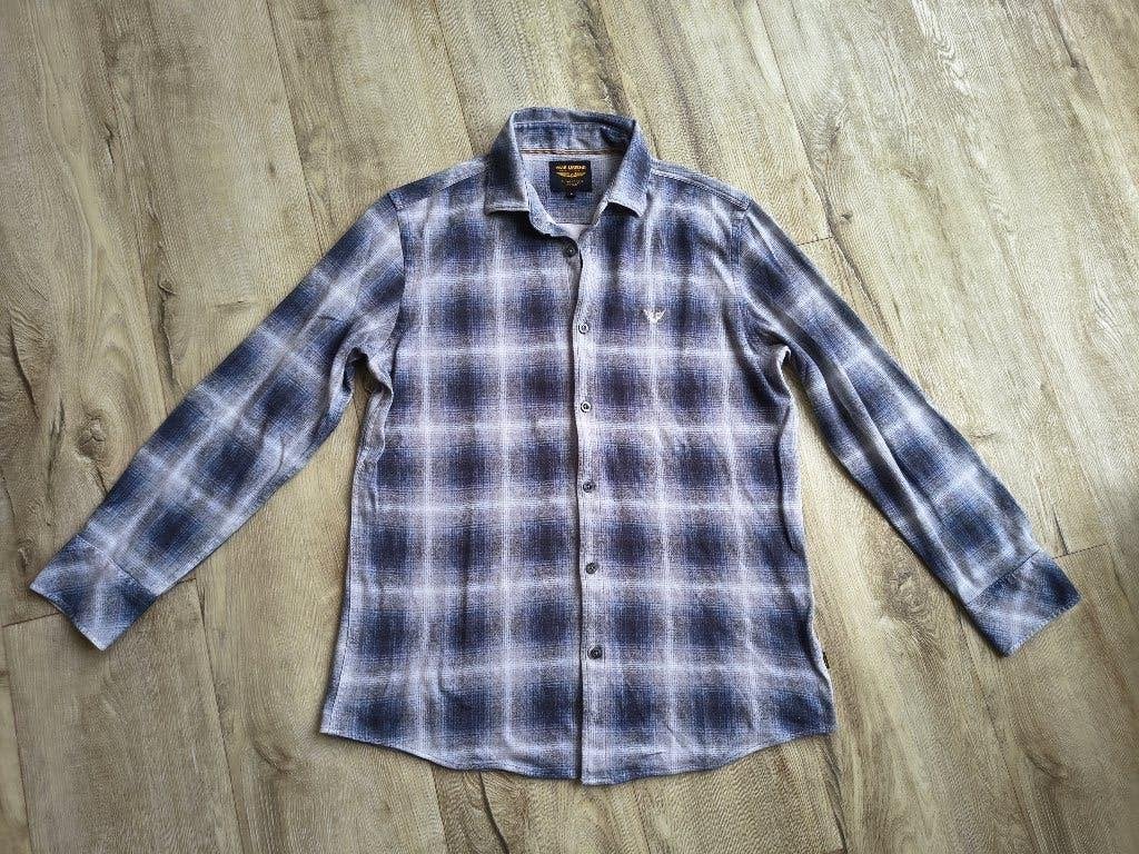 Prachtig blauw wit geblokt overhemd, blouse PME Legend, M., Kleding | Heren, Overhemden, Blauw, Onb, Onb, Pme Legend