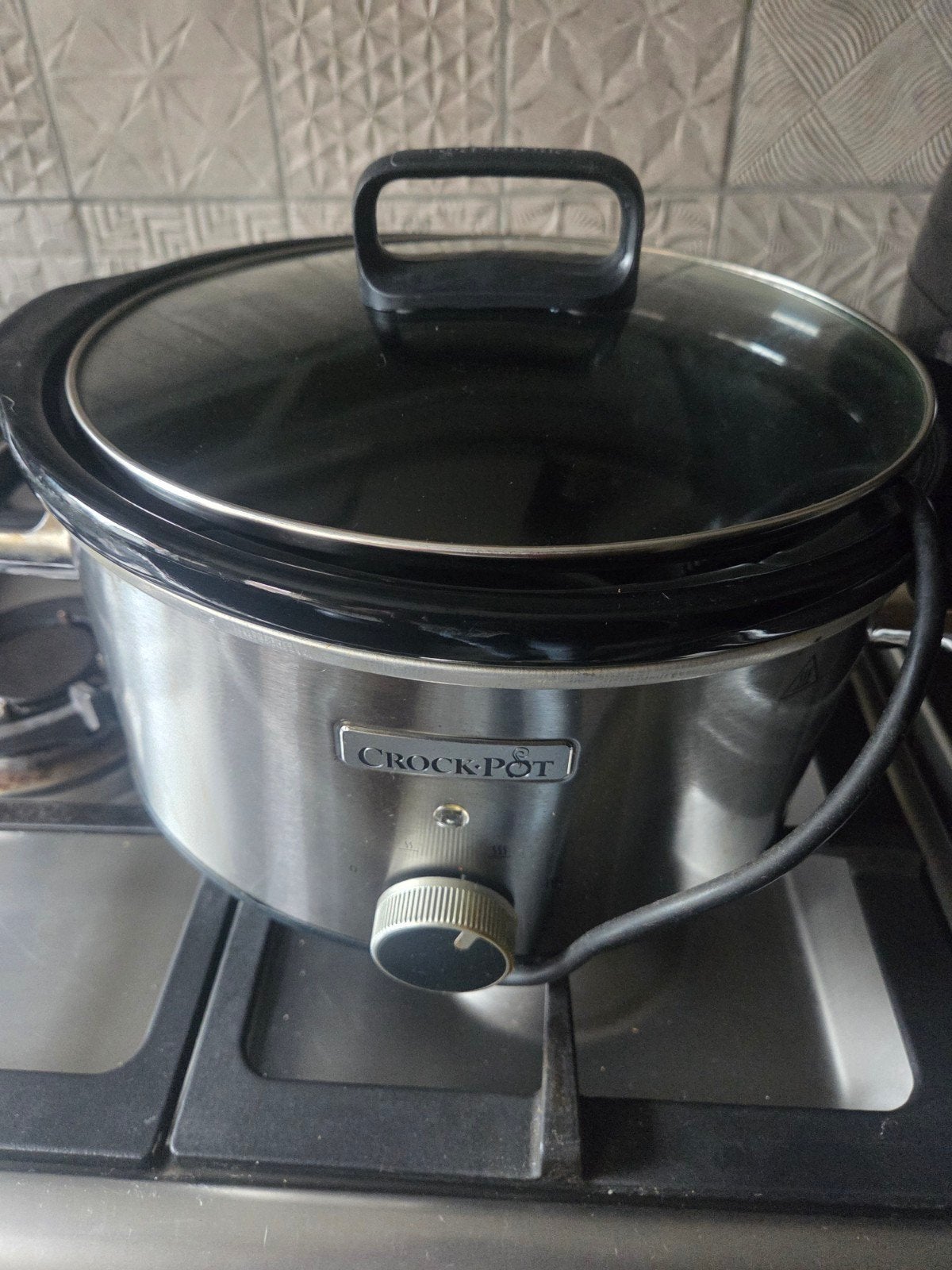 Crock-Pot Slowcooker - RVS met glazen deksel, Ophalen, Gebruikt