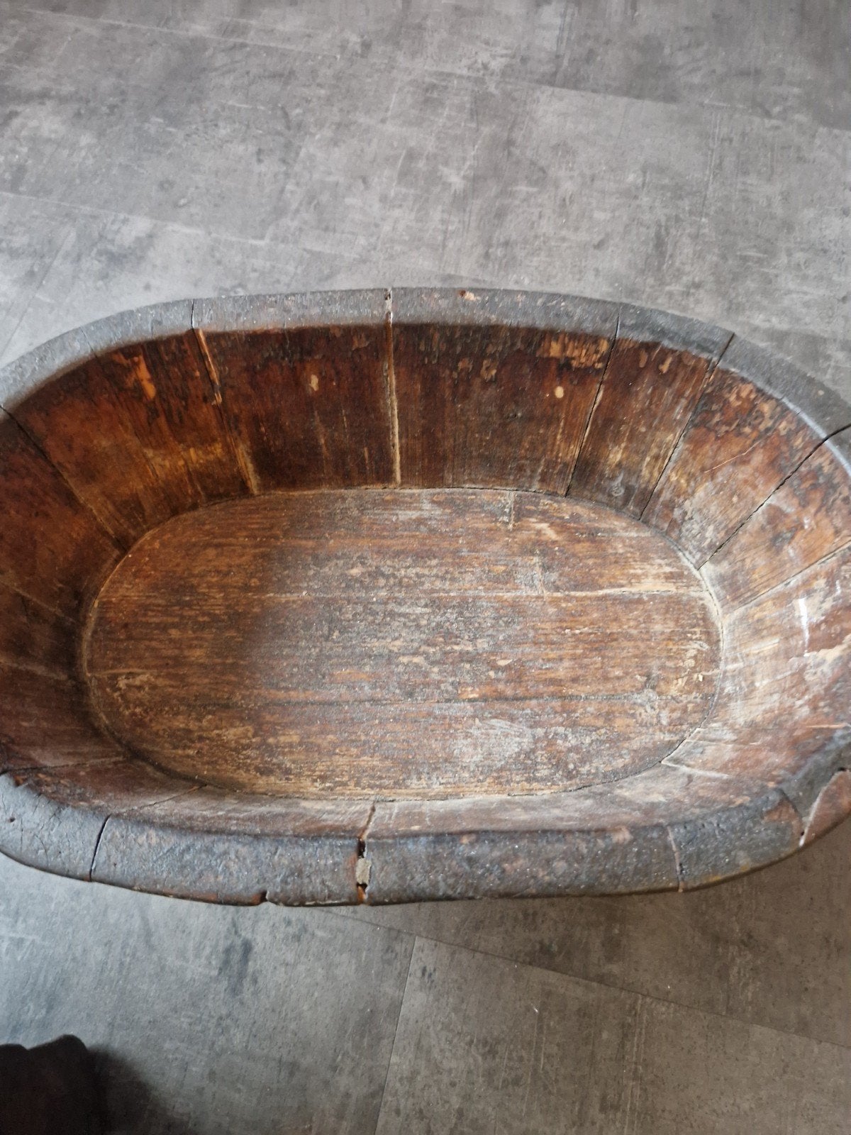 Authentieke Ovale Olijfbak - 50x30x12cm per stuk., Antiek en Kunst, Ophalen
