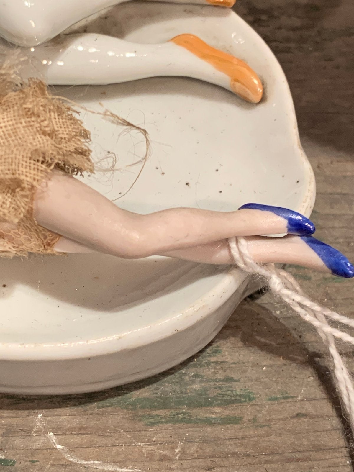 Originele bisq bathing beauty half doll flapper, Ophalen of Verzenden