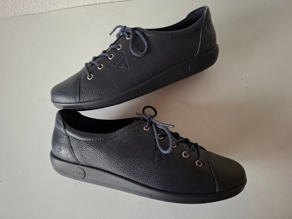 Ecco Soft 2.0 Low / maat 43 /  blauwe leren sneakers ZGAN, Kleding | Dames, Ecco, Verzenden, Blauw, Sneakers of Gympen