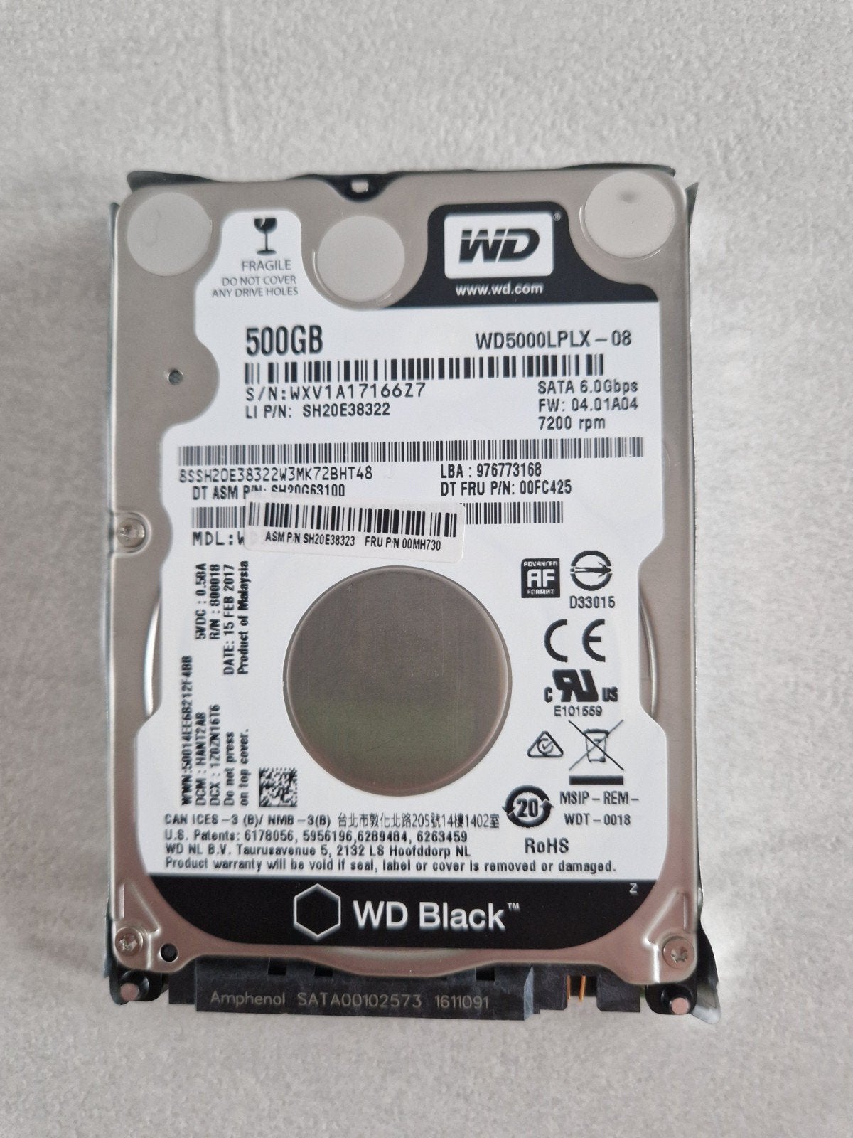 WD Black 500GB  HDD, Computers en Software, Harde schijven, Intern, WD Black, HDD, Ophalen of Verzenden
