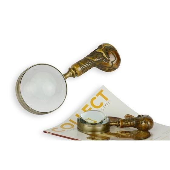 Vintage vergrootglas met decoratieve handgreep, Ophalen of Verzenden