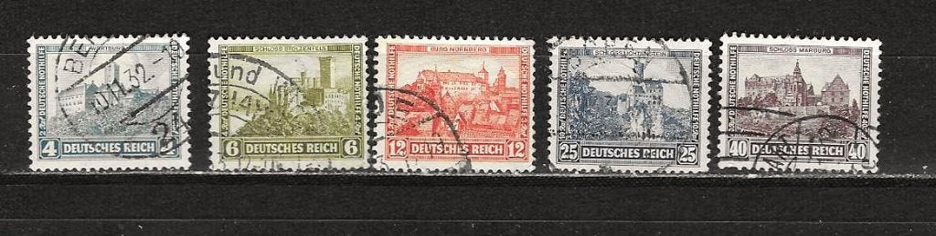 Reich 474-478, Ophalen of Verzenden, Duitse Keizerrijk, Gestempeld