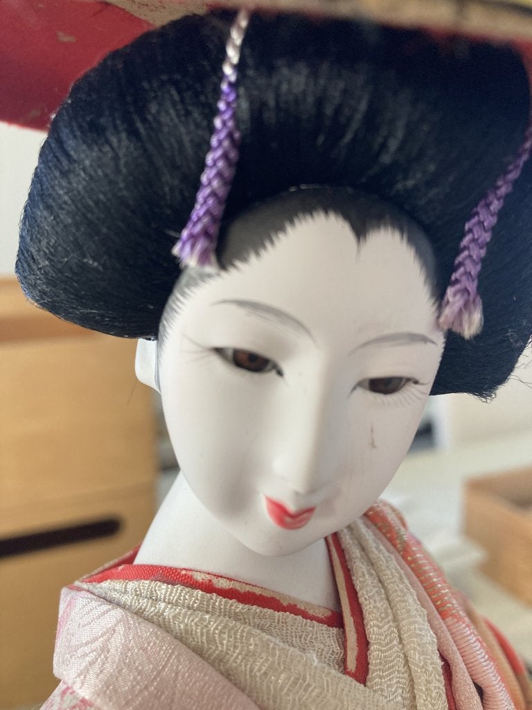 Japanse geisha poppen, Verzamelen, Poppen, Ophalen of Verzenden, Zo goed als nieuw, Pop