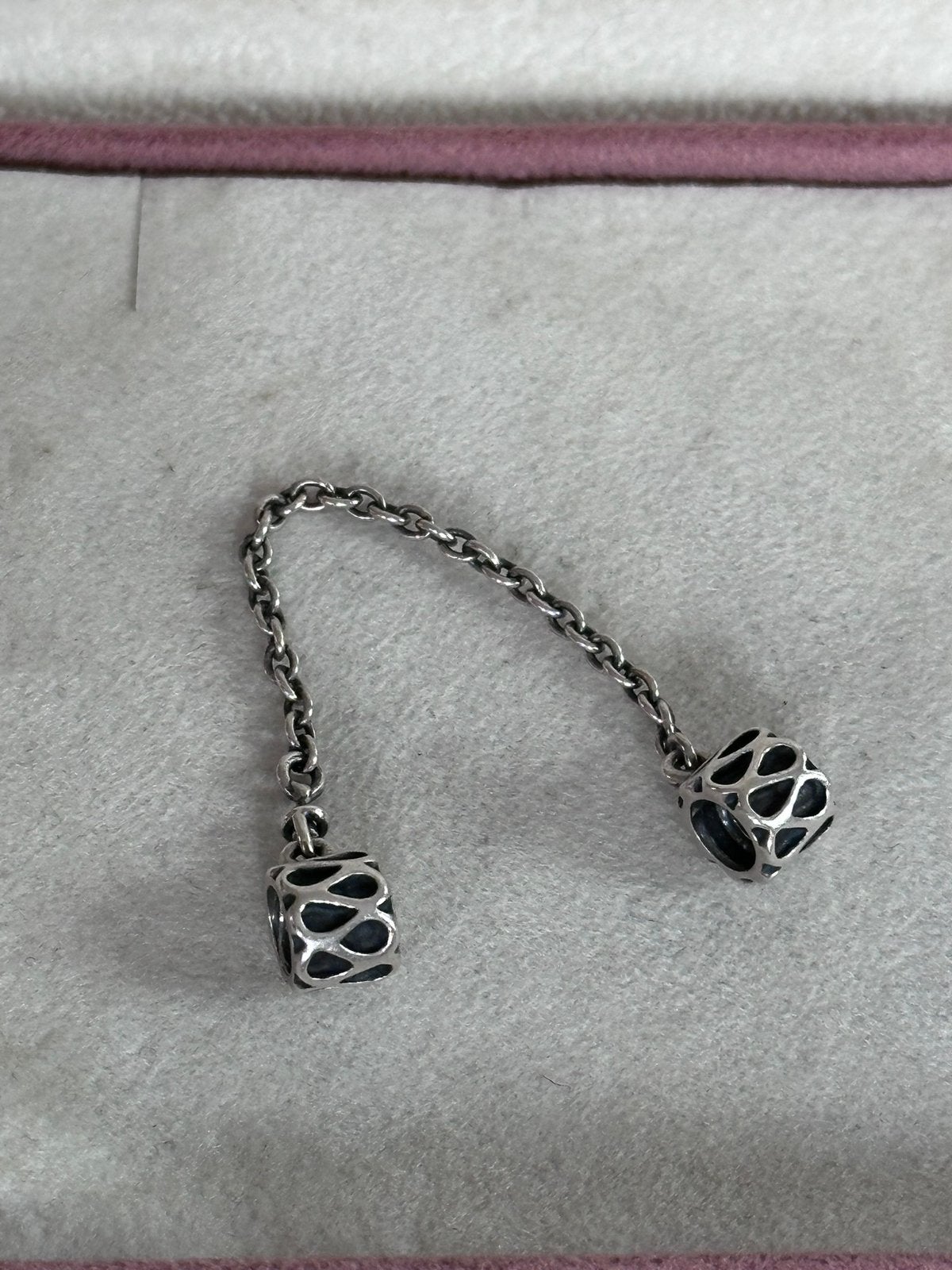 Pandora veiligheidskettinkje, Sieraden, Tassen en Uiterlijk, Bedels, Ophalen of Verzenden, Zo goed als nieuw, Zilver, Pandora