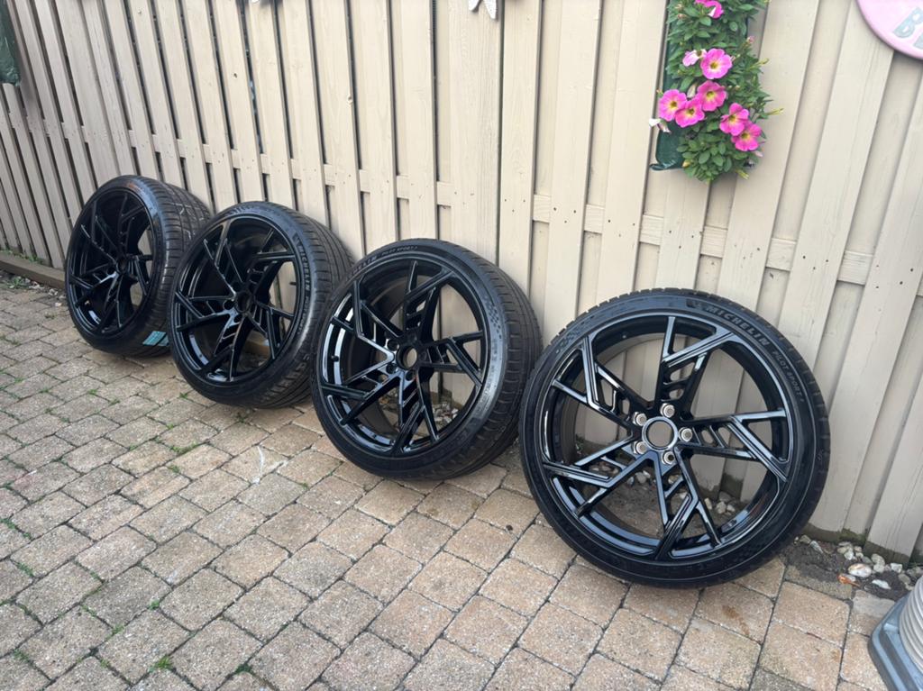 20” AUDI ABT look velgen Michelin banden Audi A4 A5 A6 A7 Q5, Ophalen, 255 mm, Banden en Velgen, Nieuw