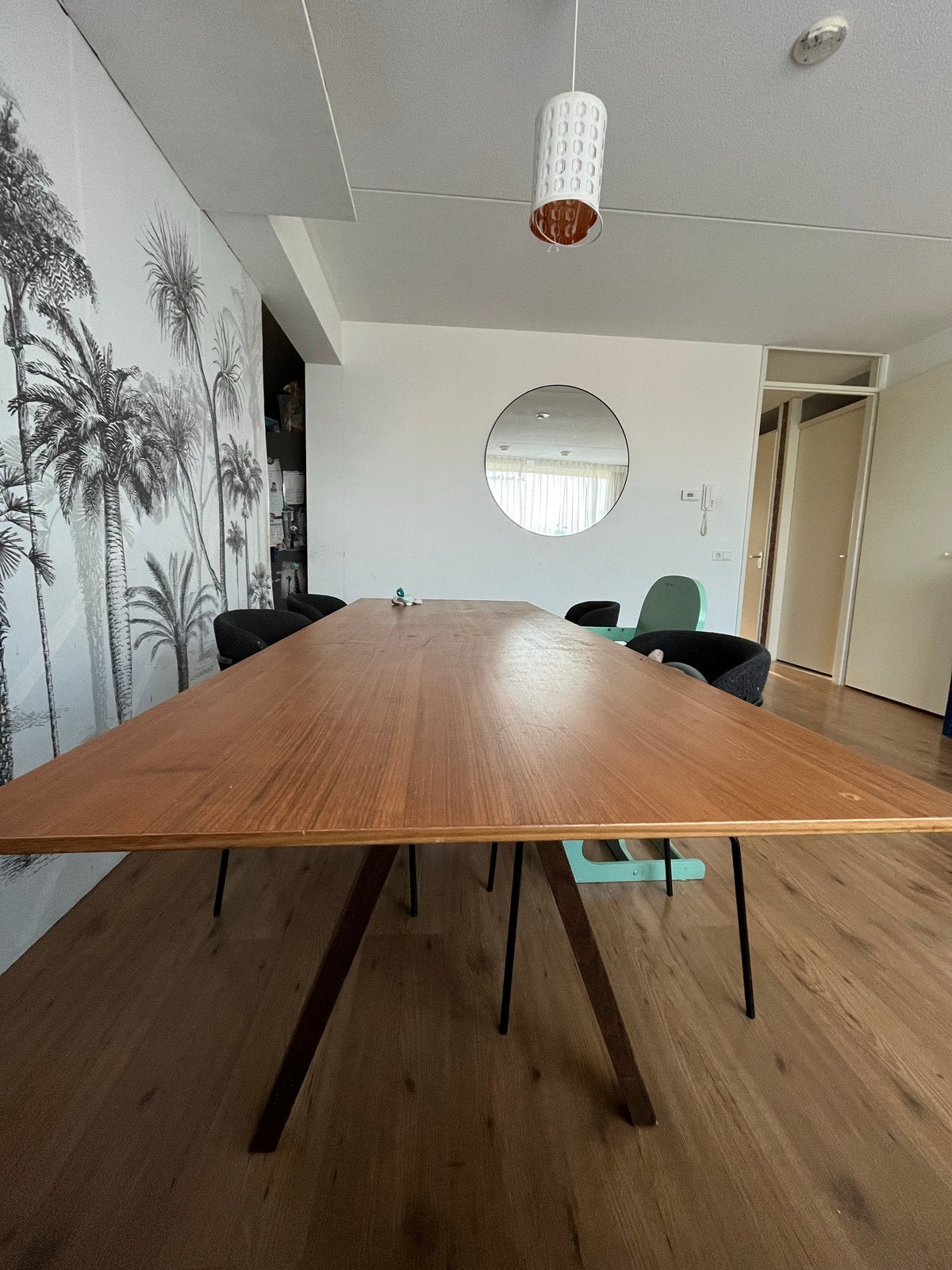 Ikea Stockholm 2013 eettafel walnoot, midcentury modern, Huis en Inrichting, Ophalen, Gebruikt, 200 cm of meer, 50 tot 100 cm