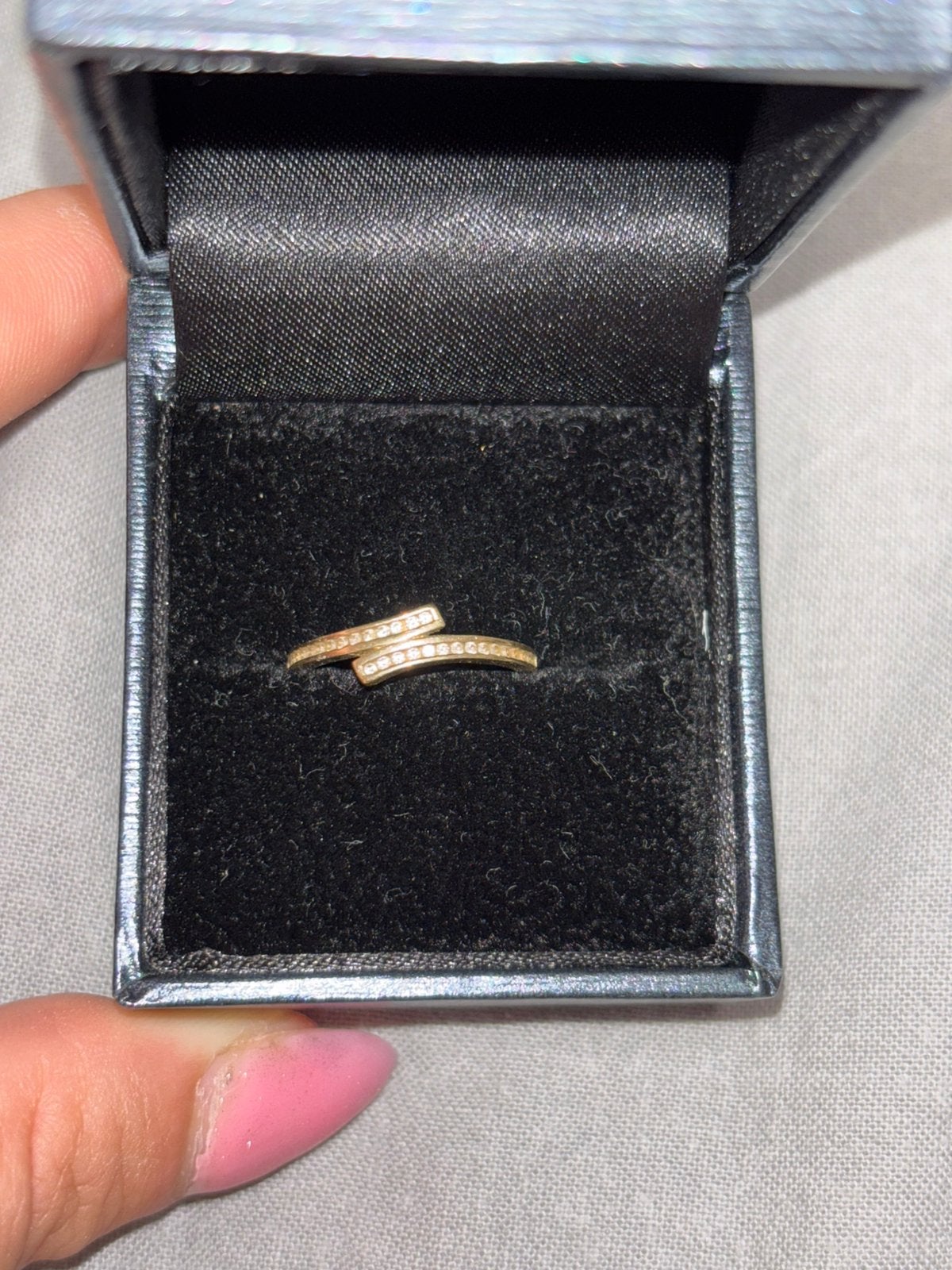 14 karaat gouden ring 585 met zirkonia – Gold by Siebel, Ophalen of Verzenden, Dame, Goud, Kleiner dan 17