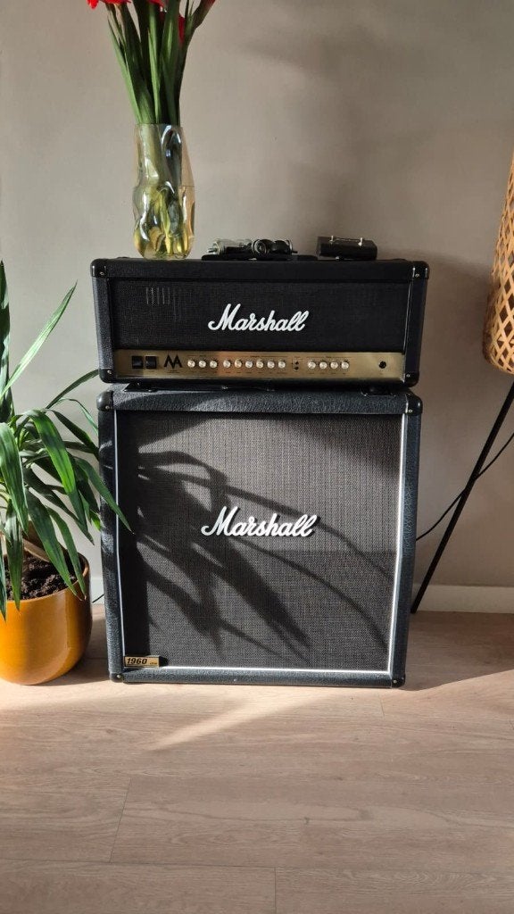 Marshall buizenversterker half stack (MA50H + 1960A 4x12), Ophalen, Zo goed als nieuw, Gitaar, 50 tot 100 watt