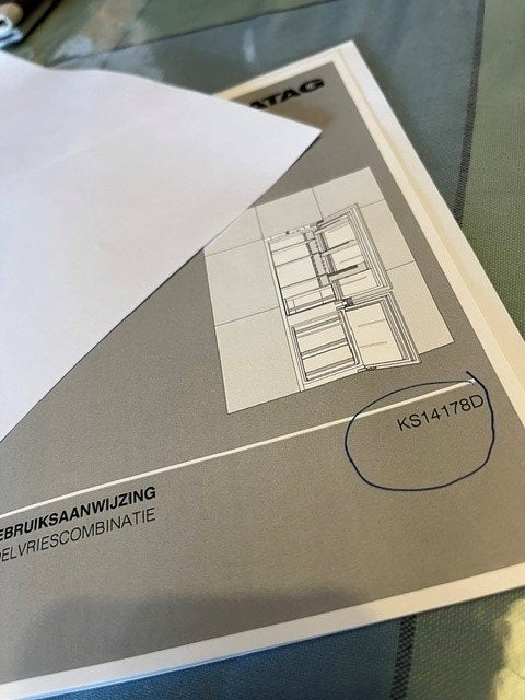 Atag Koelkast/vriezer interieur, Ophalen, Zo goed als nieuw