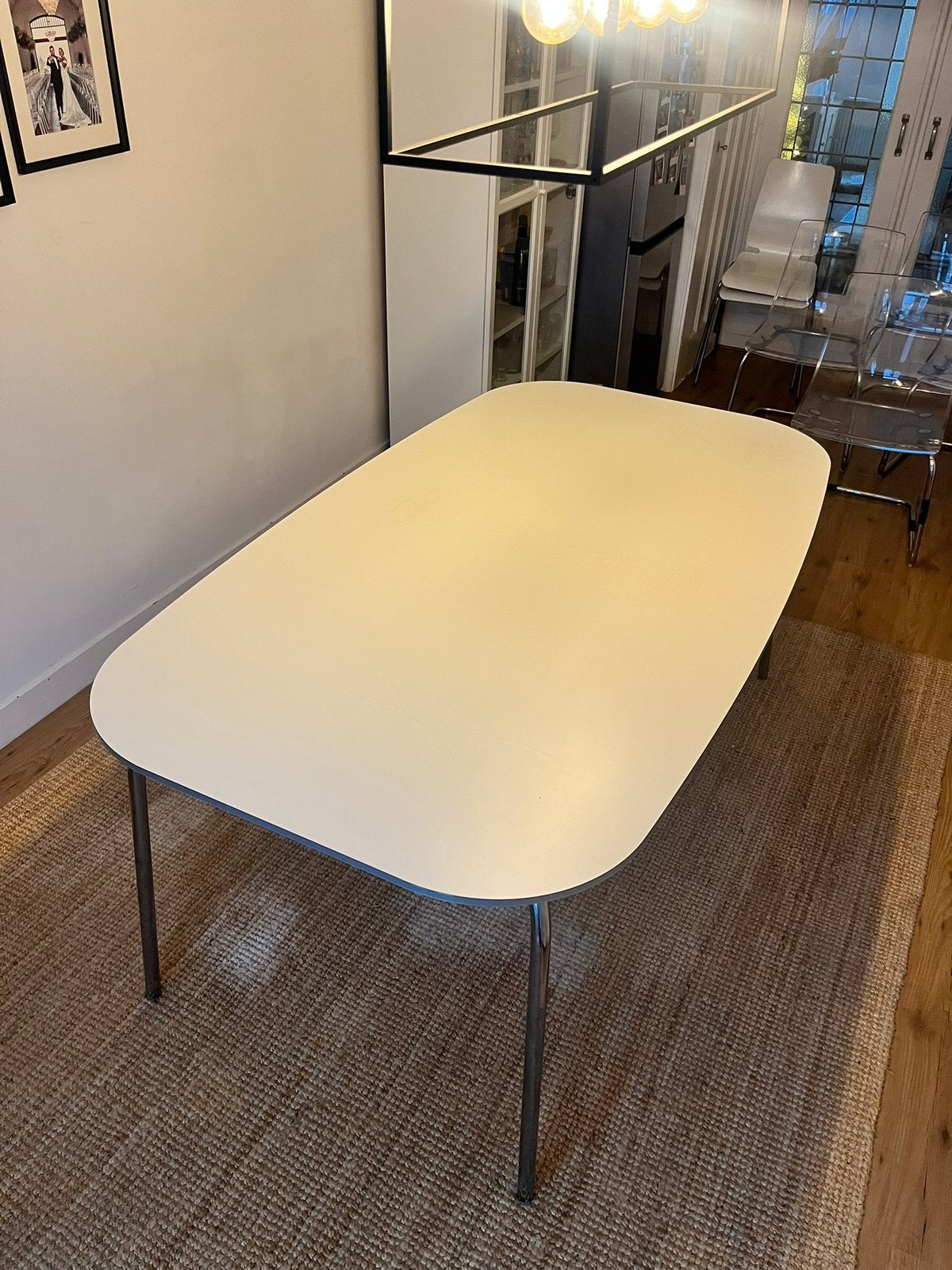Mooie grote eettafel, Ophalen, 100 tot 150 cm, 200 cm of meer, Zo goed als nieuw