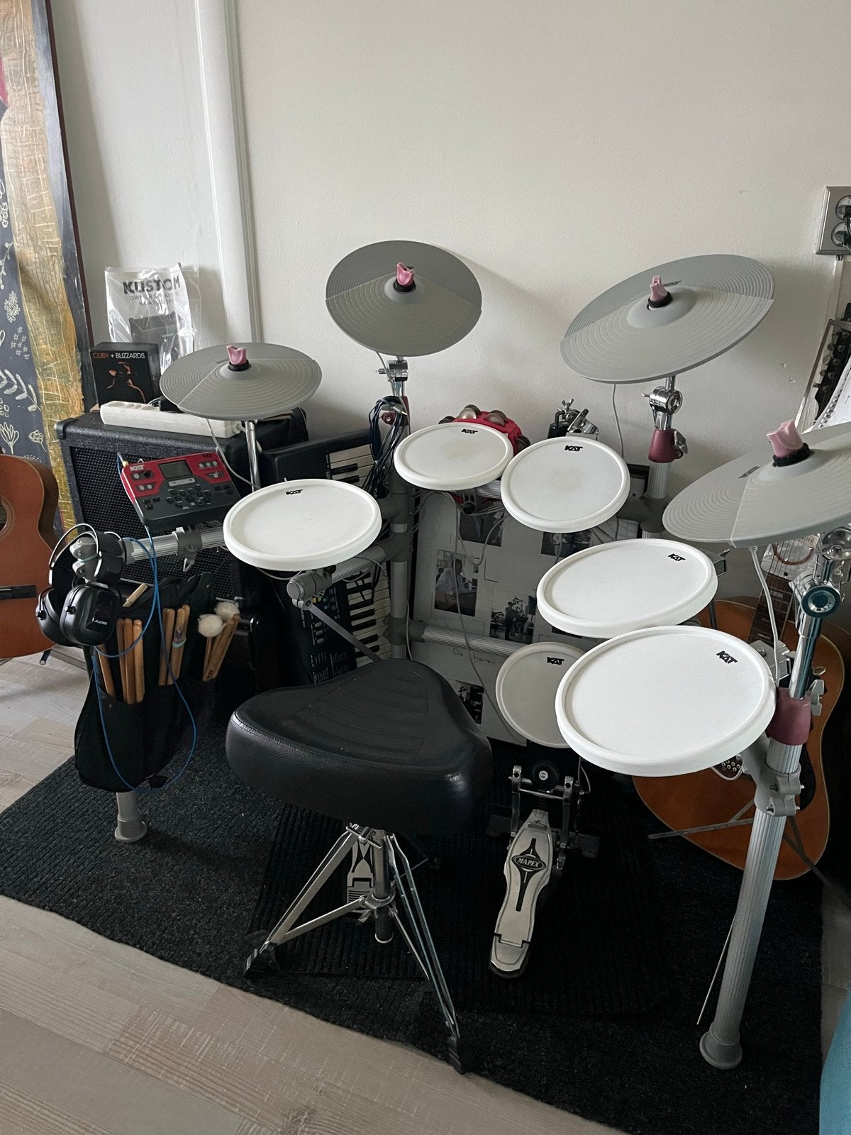 Elektronisch drumstel met Kustom versterker, Ophalen of Verzenden, Gebruikt, Overige merken, Elektronisch