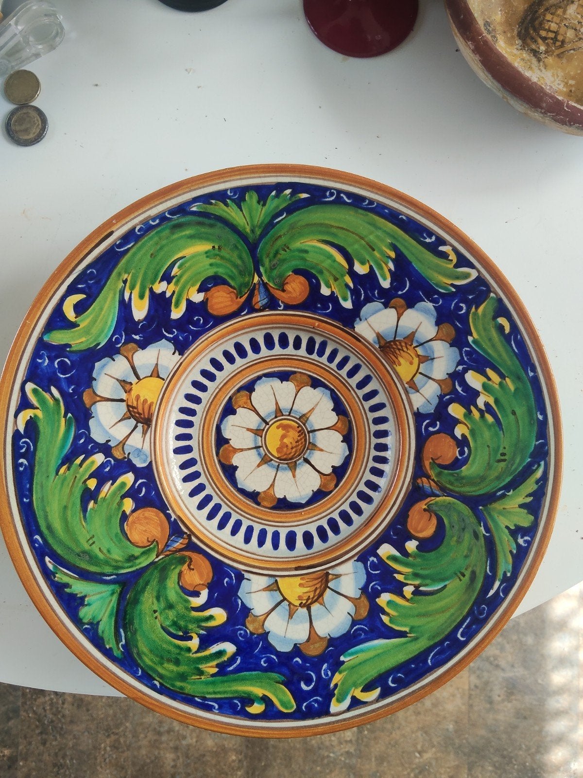 Prachtig Handbeschilderd Siciliaans Wandbord – Caltagirone (, Ophalen of Verzenden