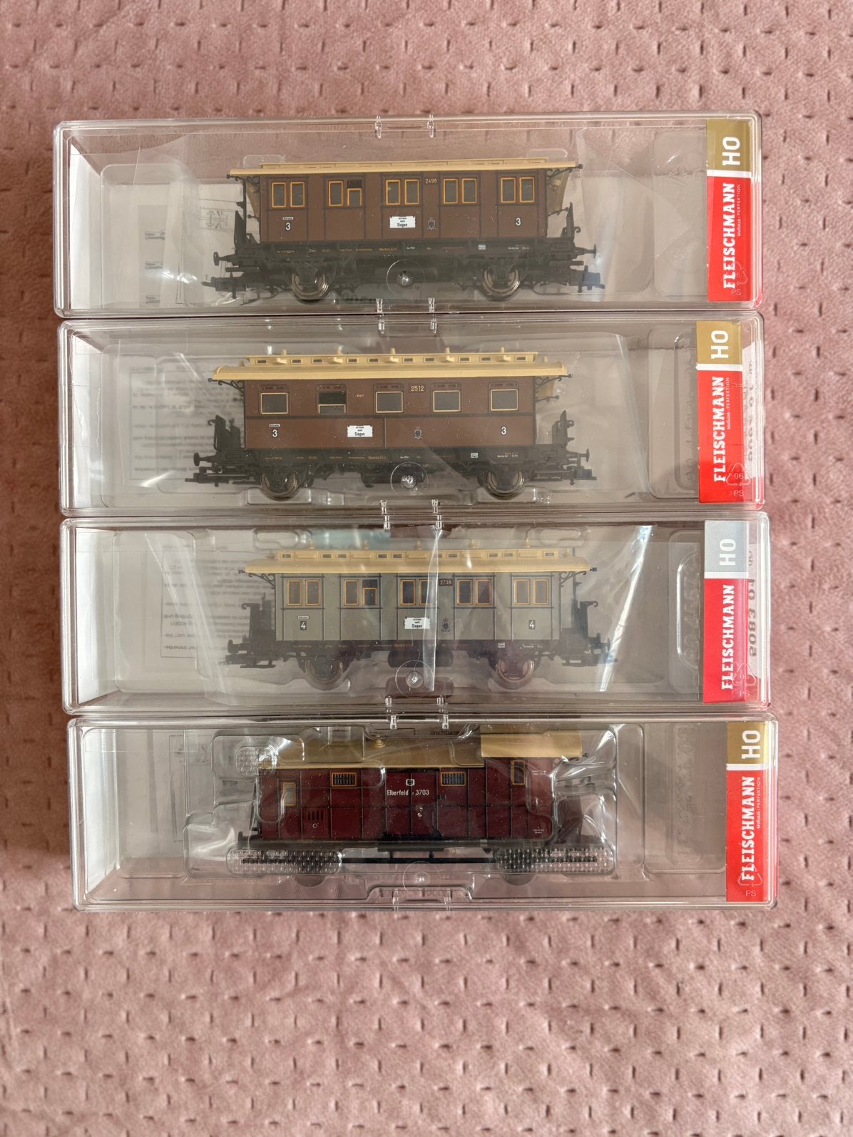 Fleischmann set 5081+5082+5083+5084, Hobby en Vrije tijd, Gelijkstroom, Geen, Wagon, Ophalen of Verzenden
