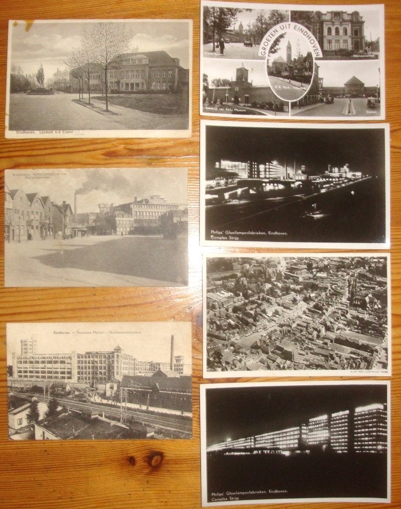 7 Ansichtkaarten Eindhoven, in goede staat, deels verzonden, Ophalen of Verzenden, 1920 tot 1940, Gelopen, Noord-Brabant