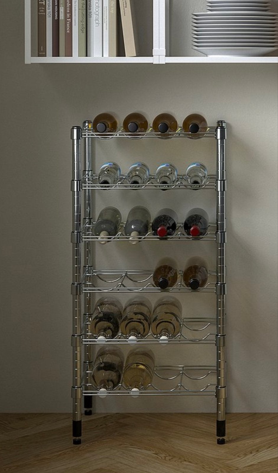 IKEA Omar Wijnrek/flessenrek - Verzinkt staal 46x36x94 cm, Ophalen, Zo goed als nieuw, 25 flessen of meer, 75 – 100