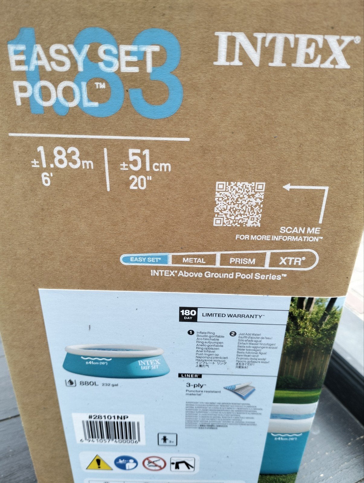Intex Easy Set Opzetzwembad - 1.83m x 51cm, Ophalen, Minder dan 80 cm, Rond, Nieuw