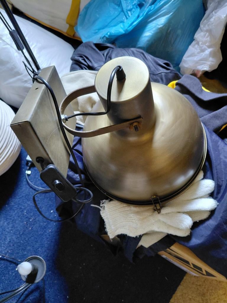 Mooie messing lamp - Industriële stijl, Ophalen of Verzenden