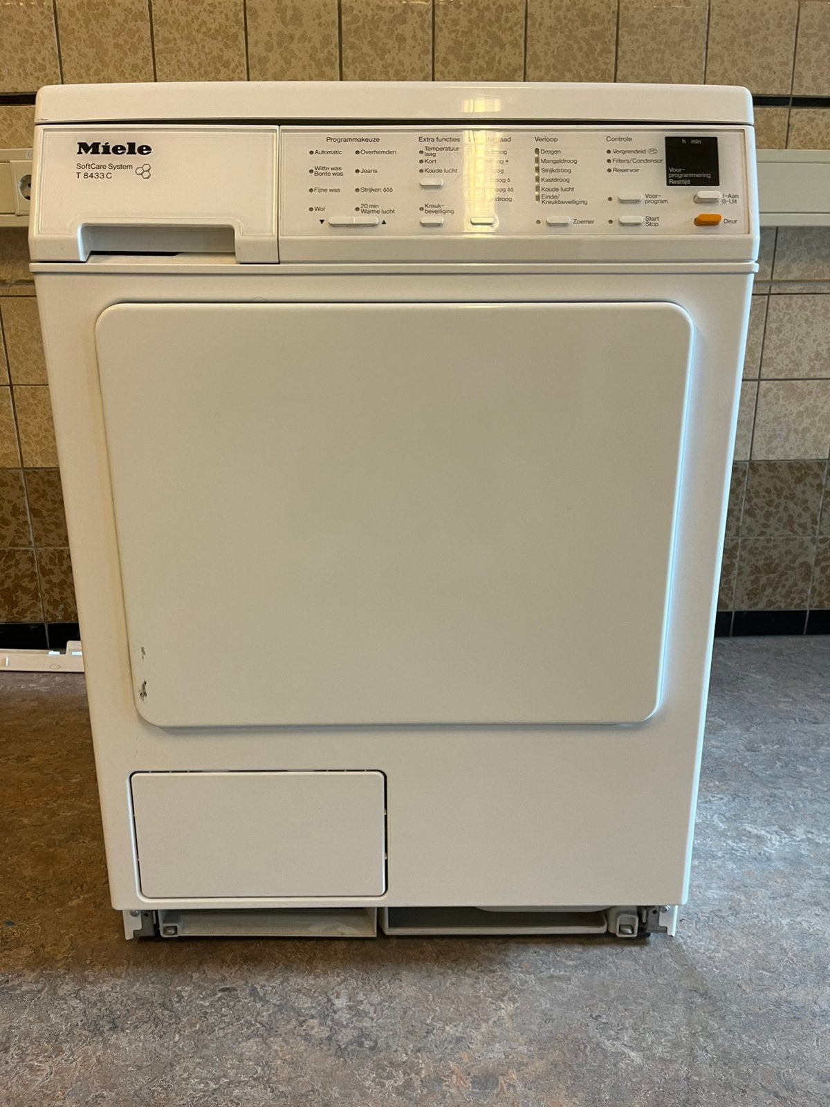 Miele T8433c wasdroger - droger, Witgoed en Apparatuur, Ophalen, Zo goed als nieuw, Voorlader, 85 tot 90 cm